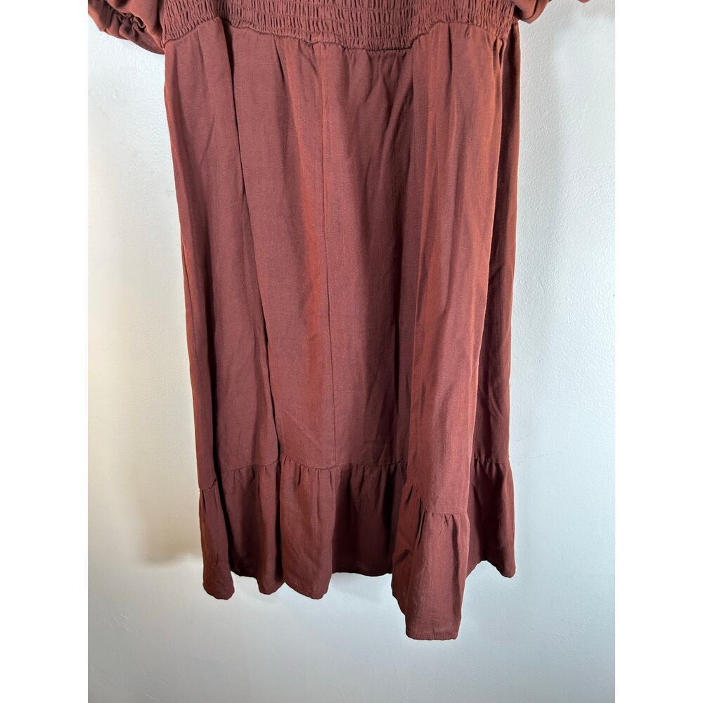 MAURICES Women’s Short Puff Sleeves with Shirred Bust Dress / Size: L - Picture 11 of 11
